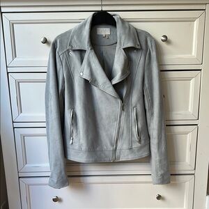 Women's Gray Faux Suede Jacket